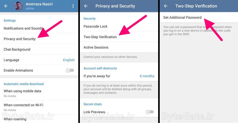 تایید هویت دو مرحله ای تلگرام برای امنیت بیشتر