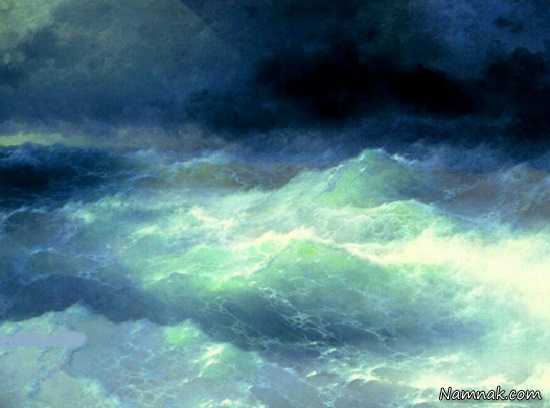 نقاشی دریای طوفانی ، نقاشی دریای طوفانی ، نقاشی