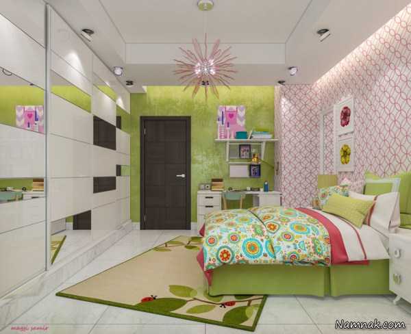 دکوراسیون کامل اتاق کودک ، عکس اتاق کودک مدرن ، مدل تخت و کمد جوانان