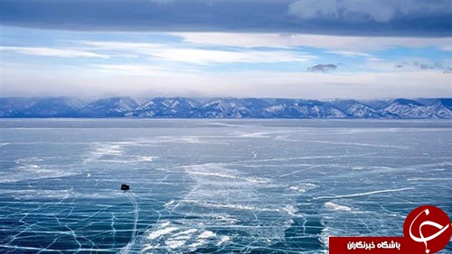 عکس/ تصاویری شگفت انگیز از یخ زدن عمیق ترین دریاچه جهان