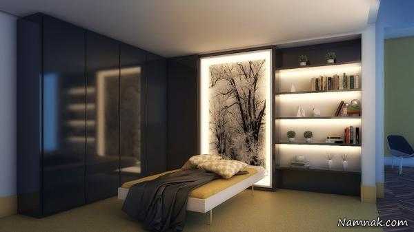 نورپردازی اتاق خواب ، کناف دیوار و سقف ، نورپردازی اتاق خواب