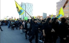 تظاهرات هواداران پ.ک.ک در اربیل در سالروز بازداشت اوجالان