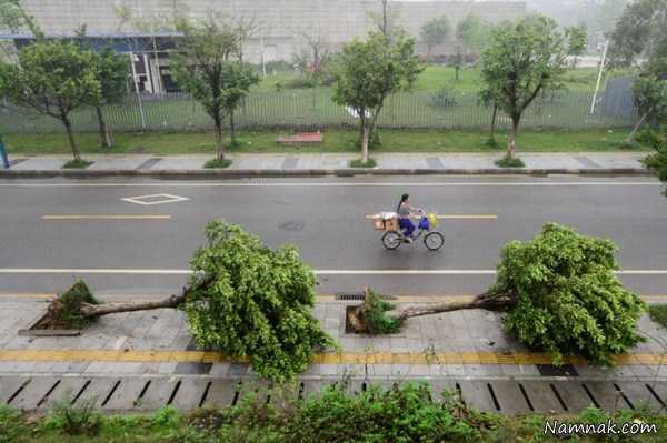طوفان شدید چین ، تصاویر ، تصویر روز