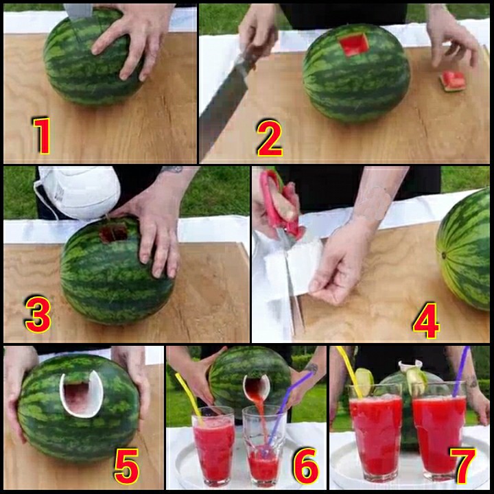 ترفندی برای تهیه آب هندوانه 