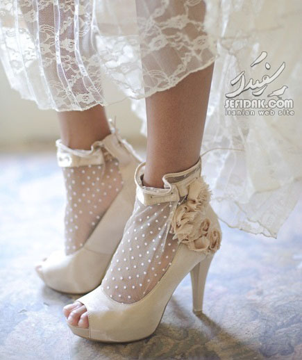 ,مدل کفش عروس, مدل کفش سفید عروس, مدل کفش جلو باز عروس,[categoriy]