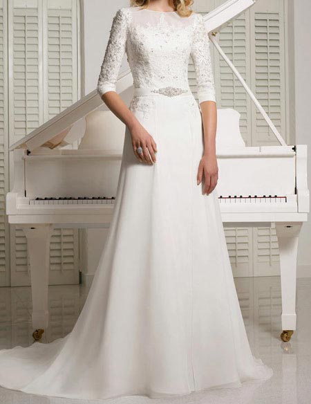 تازه ترین مدل لباس عروس آستین دار و شیک