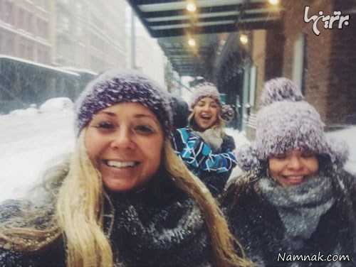 ستاره های هالیوود در طوفان برف نیویورک عکس گرفتند ، جسیکا چستین ، میراندا لمبرت
