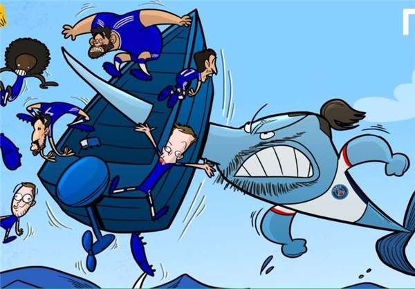 کاریکاتور/ وقتی زلاتان قایق ستارگان چلسی را غرق کرد