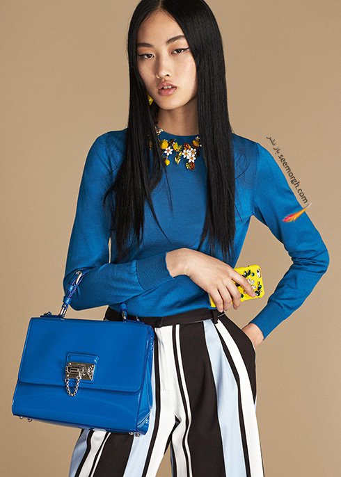 کیف زنانه آبی رنگ دولچه اند گابانا Dolce & Gabbana برای بهار 2016