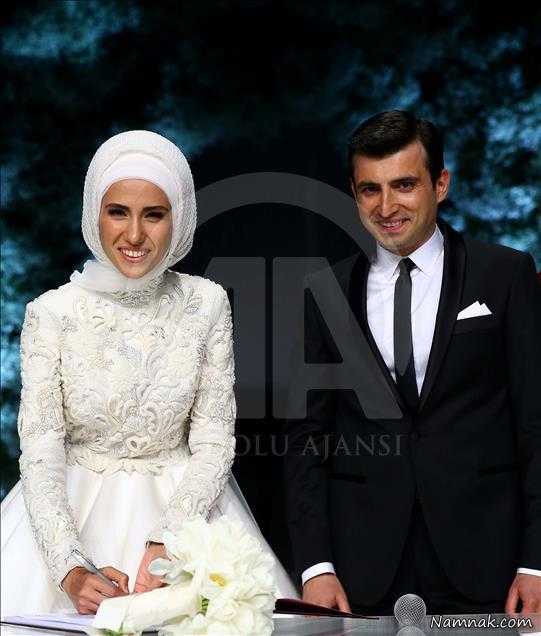 لباس عروس دختر اردوغان ، اردوغان ، عروسی