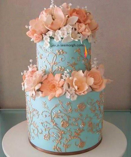 کیک عروسی به رنگ سال 2016 - مدل شماره 7