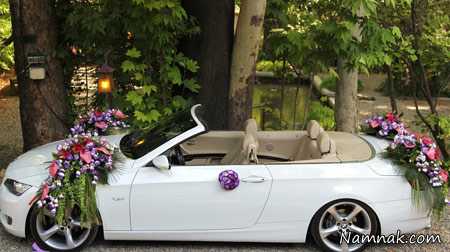 تزئین ماشین عروس ، گل زدن ماشین عروس ، ماشین عروس 2016