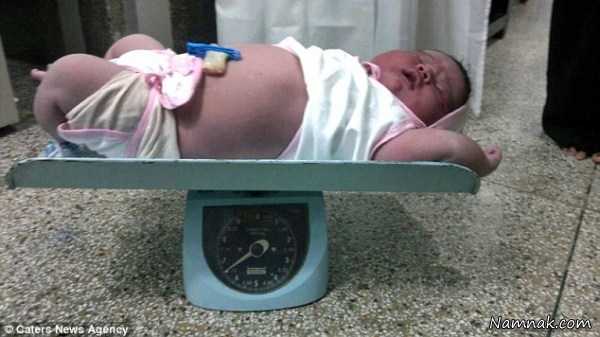 تولد نوزاد سنگین ، عکس بچه غول ، سنگین وزن ترین نوزاد جهان