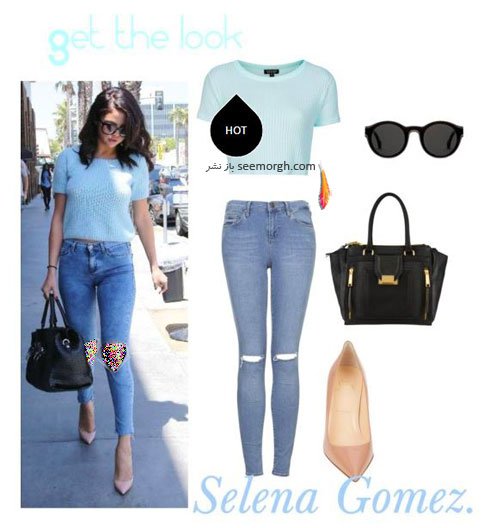 ست کردن شلوار جین به سبک سلنا گومز Selena Gomez - ست شماره 7