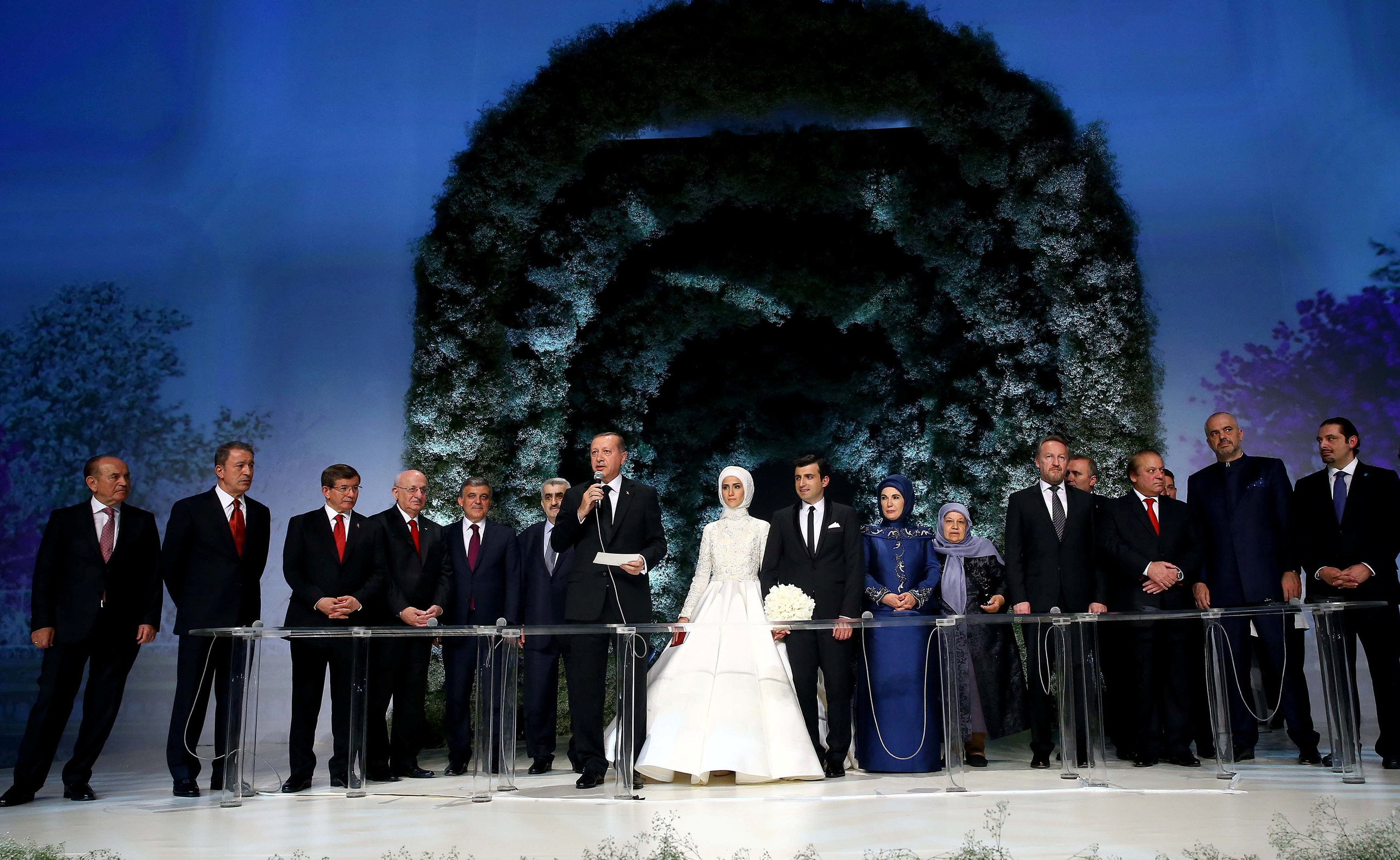 مراسم ازدواج دختر اردوغان با پسر بازرگان ترک در استانبول+ تصاویر