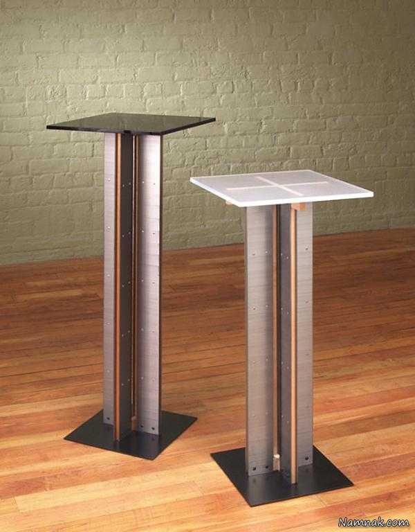 مدل میز آباژور ، میز طلایی ، میز پایه بلند