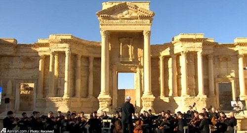 تصاویر کنسرت موسیقی در شهر تاریخی پالمیرا سوریه