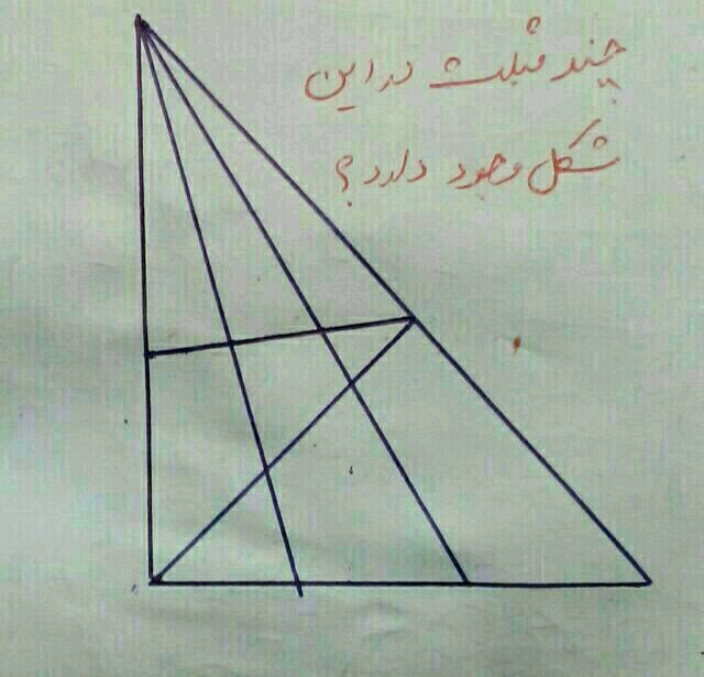 در این عکس چند مثلث هست؟