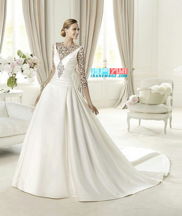 ,لباس عروس پف, لباس عروس طرح پرنسسی, مدل لباس عروس لبنانی,[categoriy]