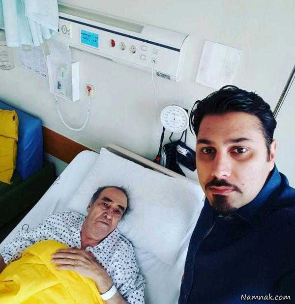احسان خواجه امیری و پدرش در بیمارستان ، خواننده معروف ، علیرضا افتخاری