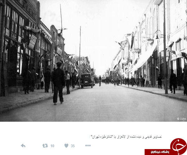 عکس/ تصویری قدیمی از خیابان معروف «لاله زار» در تهران