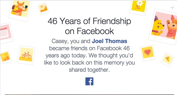 به علت وجود یک باگ، فیس بوک امروز به برخی کاربران بابت «دوستی ۴۶ ساله» تبریک گفته است
