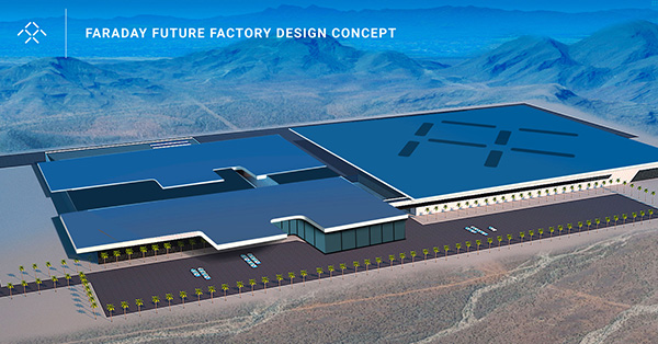کمپانی Faraday Future از کارخانه جدید خود با هدف رقابت با تسلا پرده برداشت