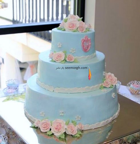 کیک عروسی به رنگ سال 2016 - مدل شماره 5
