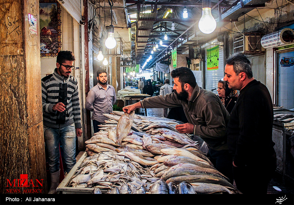 بازار ماهی فروشان در بوشهر