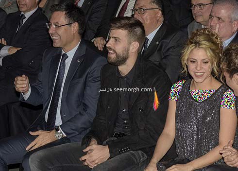 عکس پیکه و همسرش در مراسم بهترین ورزشکار کاتالونیا