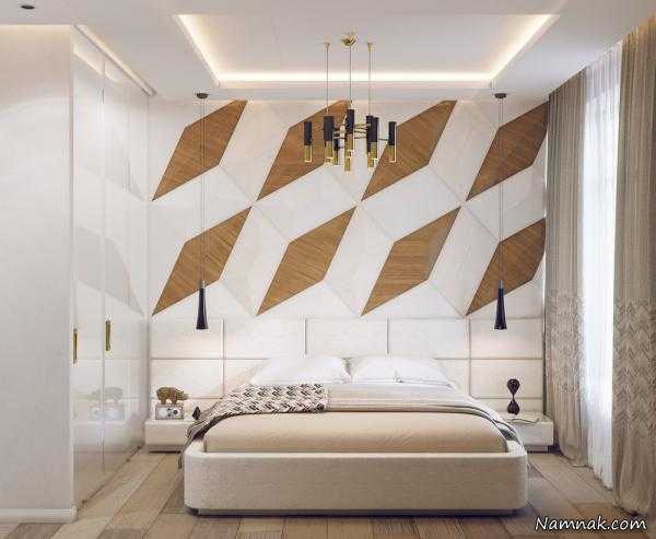 اتاق خواب مدرن ، کاغذ دیواری اتاق خواب ، طراحی دکوراسیون اتاق خواب