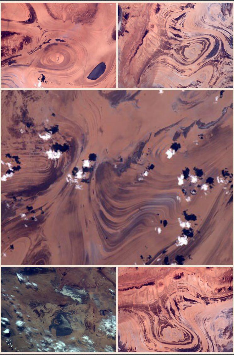 تصاویری خارق‌العاده‌ از گنبدهای نمکی در دشت کویر از فضا
