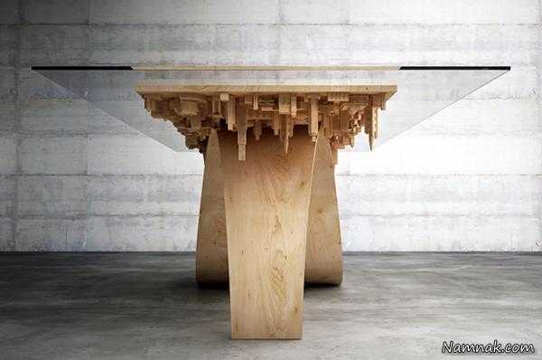 میز چوبی سه بعدی ، وسایل خانگی پرینت سه بعدی ، میز قهوه خوری