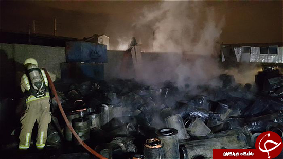 حوادث/ آتش در تولیدی فیلتر هوای خودرو در تهران