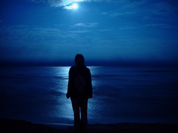شاعرانه/ تنها نشسته با ماه