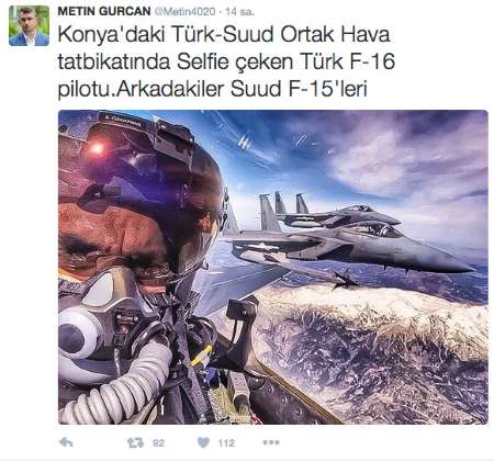 سلفی خلبانان ترکیه ای و سعودی موضوع روز رسانه های اجتماعی (+عکس)