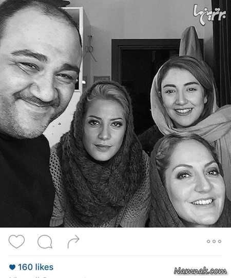 مهران غفوریان در کنار مهناز افشار، طناز طباطبایی ، شاهرخ استخری و دخترش ، بازیگران مشهور ایرانی