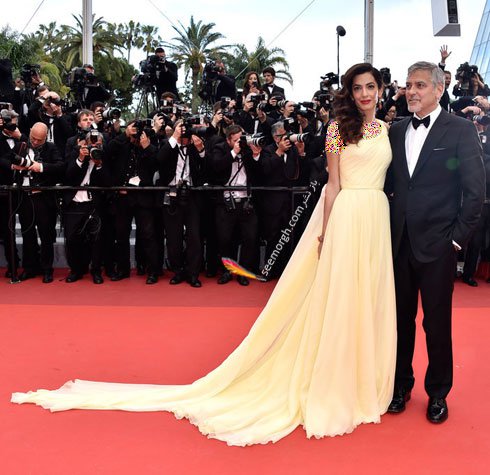مدل لباس جورج کلونی George Clooney و آمل Amal در روز دوم جشنواه کن 2016 Cannes