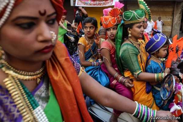 جشن زنان هندی ، pictures of the day ، تصاویر