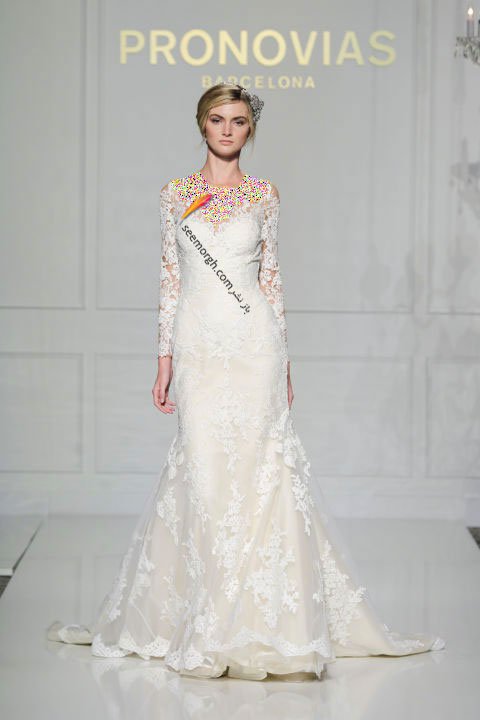 لباس عروس بلند در هفته مد لندن - مدل شماره 9
