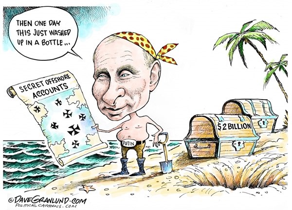 کاریکاتور/ پوتین در جزیره گنج!