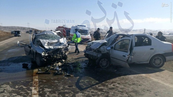  عکس/ صحنه‌های دلخراش از تصادف در جاده اهر-تبریز 