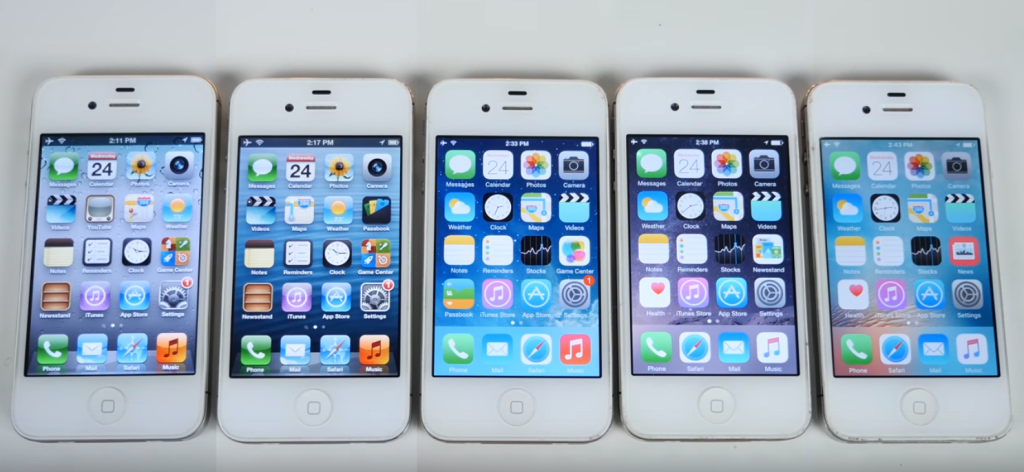 تماشا کنید/ مقایسه سرعت iOS 5 تا iOS 9 در ۴S؛ پسرفت اپل!