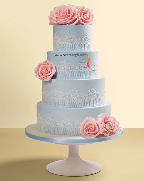 کیک عروسی به رنگ سال 2016 - مدل شماره 9