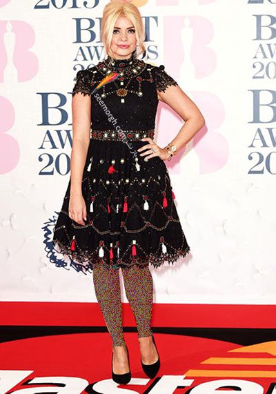 مدل لباس Holly Willoughby در British Awards 2015