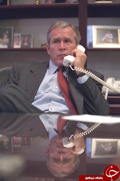 جرج بوش بعد از شنیدن خبر 11 سپتامبر + تصاویر