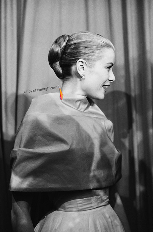 مدل مو گریس کلی Grace Kelly در مراسم اسکار 1956