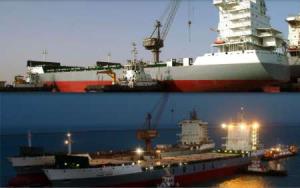 اولین کشتی باری ایران بعد از اجرای 