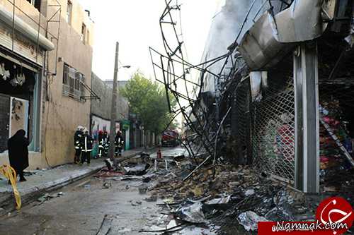 آتش سوزی در مشهد ، آتش سوزی مجتمع تجاری در مشهد ، آتش سوزی
