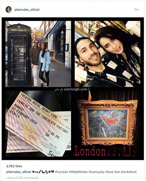 عکس راموس و نامزدش در لندن